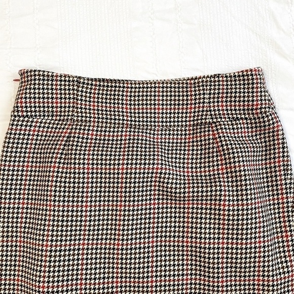 JONES NEW YORK WOOL BLEND HOUNDSTOOTH HIGH RISE PLEATED FORMAL SKIRT - 12 - Picture 9 of 9
